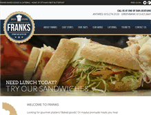 Tablet Screenshot of franksfoods.ca